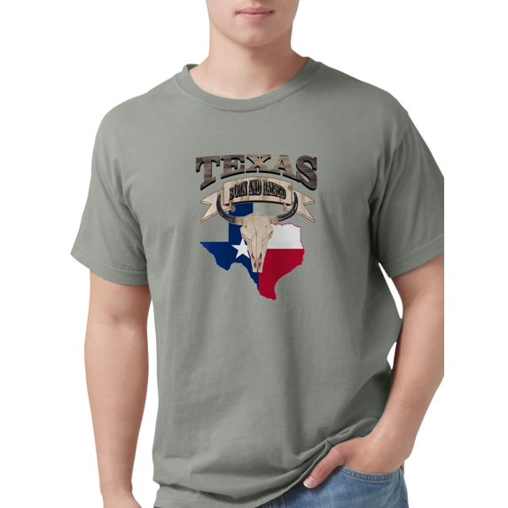 CafePress - Bull Skull Born Texas T Shirt - Mens Comfort Colors® Shirt