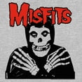 thumbnail image 2 of Women's Misfits Fiend Skull Red Logo  Graphic Tee Athletic Heather X Large, 2 of 4