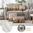 thumbnail image 6 of Orange Fall Pumpkin Outdoor Waterproof Pillow Covers, Leaves Sunflower Squirrel Retro Plaid Decorative Rectangle Throw Pillowcase Sofa Cushion Sham for Patio/Couch/Chair, 20"x12" 2 Pack, 6 of 8