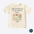 thumbnail image 2 of Moved out of my Mom's Place Got My Own Crib Funny Newborn New Parent Shirt New Mom Gift, Baby Shower Gift, Short Sleeve Tee Bella Canvas Funny Kids Onesie® Cute Spring Girls Natural Baby Onesie®, 2 of 4