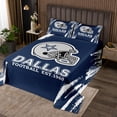 thumbnail image 2 of Erosebridal Rugby Coverlet Set King for Boys,Stripes Sport Bedding Set,Football Gaming Decor,3-Piece, 2 of 5