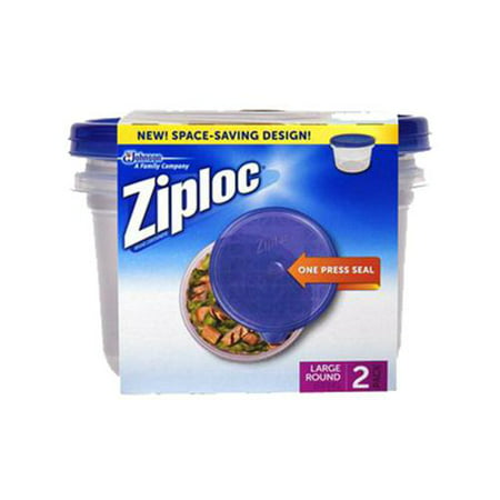 ZIPLOC CONTAINER LG ROUND 2CT (Best Food Storage Containers For Freezer)