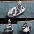 thumbnail image 2 of AMERTEER Display Mold Teahouse Waterfall Lotus Backflow Incense Burner Ceramic Censer Home Decoration, 2 of 7