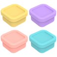 thumbnail image 1 of 4pcs 3oz Salad Dressing Containers To Go Condiment Cups Containers with Silicone Lids Mini Food Storage Container Leakproof Sauce Cups for Lunch Box Picnic Travel, 1 of 9