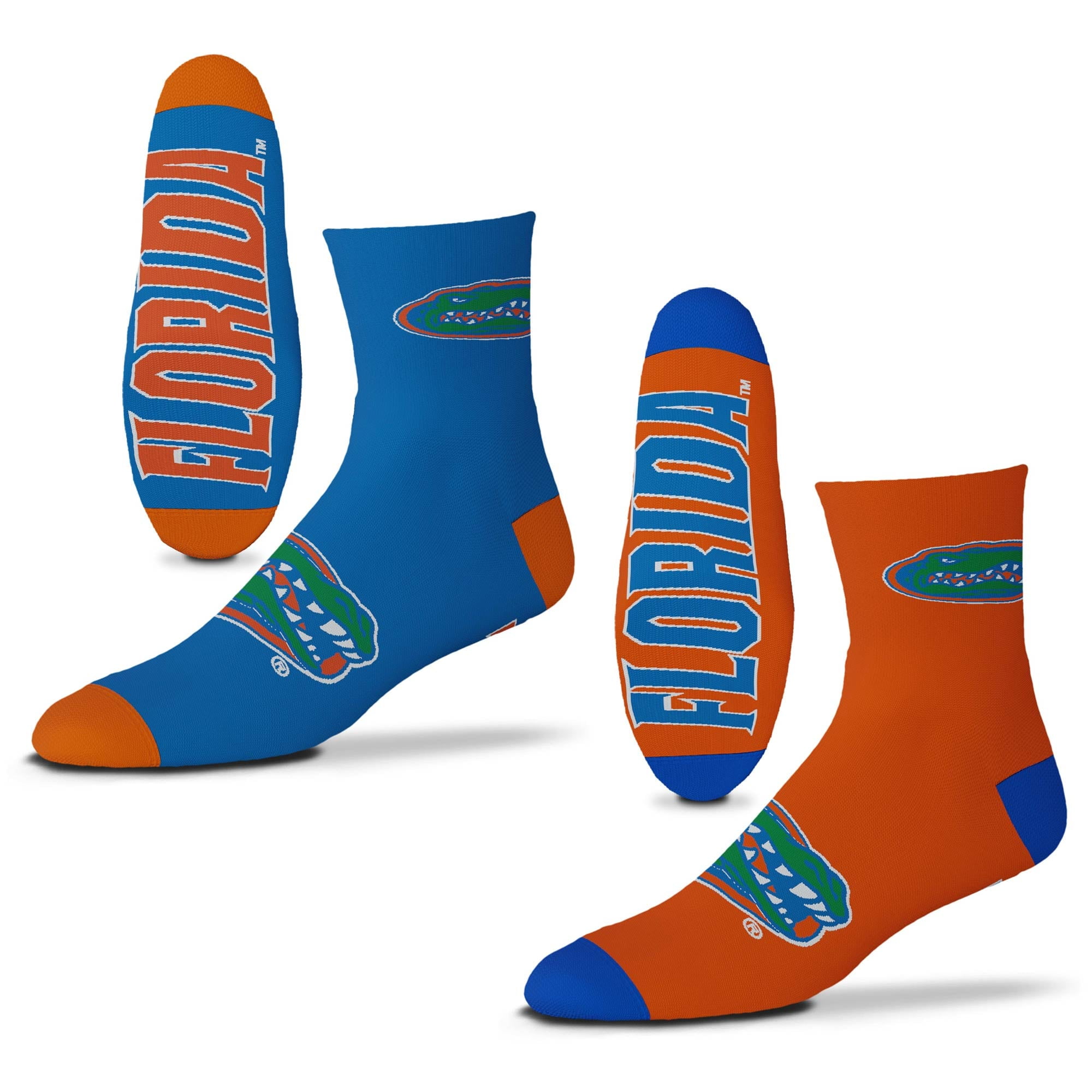 For Bare Feet Florida Gators Team Color Quarter Socks 