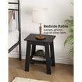 thumbnail image 3 of Riedhoff 2-Tier Wooden Storage Shelf, End Table, Bedside Table, 15.51" x 11.81" x 18.98", Black, 3 of 6
