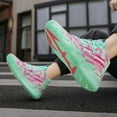thumbnail image 4 of Proptmina Womens Multicolour Fashion Sneakers Lace up Sports Walking Running Basketball Shoes, 4 of 6