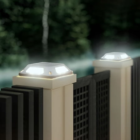 

4Pcs Solar Driveway Light Solar Deck Light IP65 Waterproof Driveway Dock Light LED Solar Light 600mAh Bright Solar Wall Lamp Solar Powered Ground Lamp Auto On/Off for Outdoor Lawn