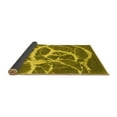 thumbnail image 2 of Ahgly Company Indoor Round Abstract Yellow Contemporary Area Rugs, 5' Round, 2 of 4