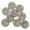 Silver Brass, variant on ABS 4pcs ABS Metal Plated Button - 2 Hole - Textured Floral Pattern - 50L(32mm) - Matte Antique Gold
