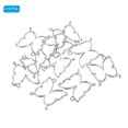 thumbnail image 3 of Uxcell Butterfly Shaped Alloy Open Back Bezel Pendants DIY Hollow Resin Frame, Silver Tone 10 Pack, 3 of 5