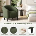 thumbnail image 5 of Yaheetech Upholstered Corduroy Accent Chair for Living Room, Dark Green, 5 of 10