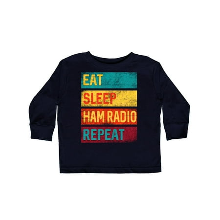 

Inktastic Eat Sleep Ham Radio Repeat Gift Toddler Boy or Toddler Girl Long Sleeve T-Shirt