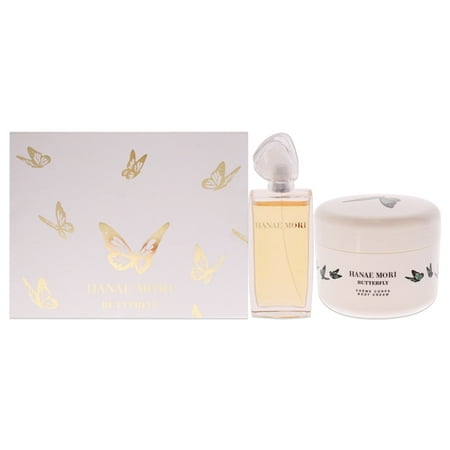 Hanae Mori Butterfly by Hanae Mori for Women - 2 Pc Gift Set 3.4oz EDP Spray, 8.5oz Body Lotion