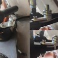 thumbnail image 2 of CNC Motorcycle Brake Lever Lock Aluminum Motorcycle Brake Lever Parking Lock Catch 155 / 125 Parking Brake Switch Motorcycle, 2 of 5