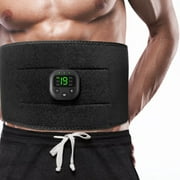 Wireless Ab Belt Abdominal Muscle, EMS Smart Fitness Belt, Portable Ab Stimulator with 6 Modes 15 Intensity Levels Toning Belt, Fitness Workout Equipment for Men Women