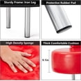 thumbnail image 5 of OmySalon PU Leather Modern Style Waiting Room Bench with Backrest, Red, 5 of 7