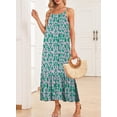 thumbnail image 3 of Vestido maxi de verano boho sin mangas verde talla mediana Dokotoo, 3 of 5