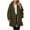 Army Green, variant on Fnooota Women's Fleece Jackets, Warm Zip up Mid-length Drawstring Winter Outerwear with Pockets Black Size S-3XL