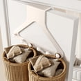 thumbnail image 4 of DAMAI 6 Hook No Drill Over the Door Hanger Organizer,Heavy Duty Metal Storage Rack,Rust-Proof Waterproof Space-Saving Door Hanger for Coat Hat Scarf Towel Bedroom Bathroom Entryway Home Use, 4 of 5