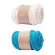 thumbnail image 1 of 2 piezas de hilo de lana gruesa, tubo suave, hilo gigante para tejer macramé artesanal Beige Blanco y Azul Lago, 1 of 9