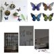 thumbnail image 4 of KAIYANG Escultura de mariposas de metal para pared, colgante, animales de hierro, figura decorativa para jardín, color naranja, 4 of 5