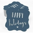 thumbnail image 2 of Inkdotpot Pack Of 50 Real Silver Foil Bracket Shape Paper Tags Happy Holiday Favor Hang Tags, 2 of 6