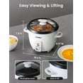 thumbnail image 3 of COMFEE' Rice Cooker, 6-Cup Cooked/3-Cup Uncooked, Removable Non-Stick Bowl, White, New, 3 of 9