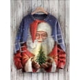 thumbnail image 5 of Suéter de punto feo de Navidad con diseño de setas y Papá Noel, estilo retro de dibujos animados, de manga larga, con estampado 3D, para otoño e invierno, estilo informal de Harajuku 10, 5 of 5
