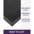 thumbnail image 2 of Front Door Mat Outside Entrance, 3x5 ft Rubber Entry Doormat Heavy Duty, Welcome Mats Non Slip for Inside House Floor Entryway Double Doors Exterior Patio, Striped Grey, 2 of 9