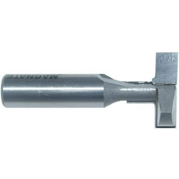 Magnate 6102 T-Slot Straight-Edge Router Bit - 5/16" Kerf, 1-1/8" Large Diameter, 3/8" Small Diameter, 1/2" Shank Diameter, 13/16" Cutting Length