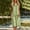 Green, variant on Women Crew Neck Sleeveless Asymmetric Side Button Loose Top Elastic Waist Contrast Stripe Cropped Culotte Pants Two Piece Set For Summer Travel Daily Casual Outfits (White,S)