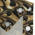 thumbnail image 4 of Ambesonne Abstract Grommet Curtain, Oriental Influenced Swirls, 50"x72", Pastel Brown and Dark Brown, 4 of 5