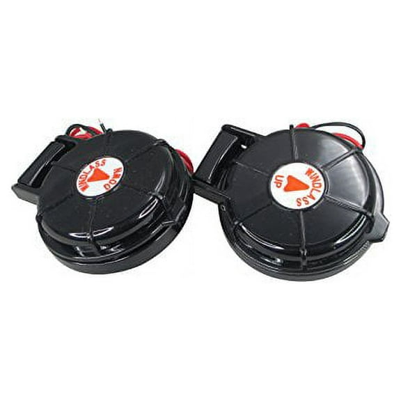 Pactrade Marine Boat Anchor Windlass Winch Foot Compact Switch Black 2 pcs Up & Down 12/24v 5A