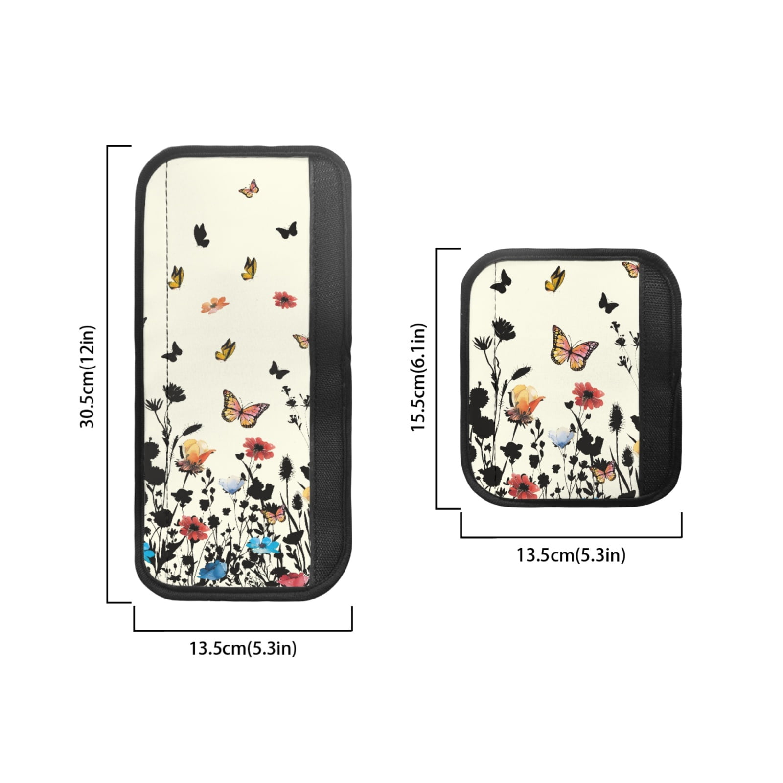 Xoenoiee 6 PCS Refrigerator Door Handle Covers Protective Neoprene Kitchen Appliances Handle Sleeve Fridge Microwave Stove Dishwasher Handle Gloves Protector Home Decor, Butterfly Floral Beige