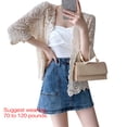thumbnail image 3 of Lightweight Crochet Cardigan for Women Long Sleeve Open Front Knit Oversized Cardigans Sweaters BeachesCover Up, 3 of 9