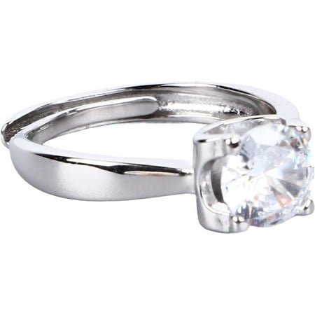 

Yazoeiaing THREE MAN 1CT Elegant Rhinestone Ring With Platinum Material Perfect For Engagement Safe and No Fading Multiple Applicable Scenarios Q2B-739