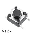 thumbnail image 2 of Unique Bargains 6x6x5mm PCB Surface Mounted Devices SMT Mount 4 Pins Push Button SPST Tactile Tact Switch 5PCS, 2 of 4