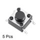 thumbnail image 2 of Ofertas Únicas 6x6x5mm Dispositivos Montados en Superficie PCB SMT Montaje de 4 Pines Botón Pulsador SPST Táctil Interruptor Táctil 5PCS, 2 of 4