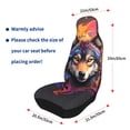 thumbnail image 4 of Pofeuu Colorful Wolf Head Print Automotive Car Seat Covers Flat Cloth Full Set Seat Covers,Car Seat Covers front seats for Cars Trucks and SUVs(Two packs), 4 of 7