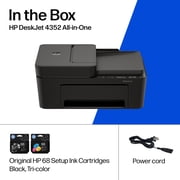 HP DeskJet 4352 Wireless All-in-One Color Inkjet Printer, Scanner, Copier, 3 months Free Instant Ink