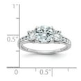 thumbnail image 2 of FJC Finejewelers 14 kt White Gold 1.50 ct. Three Stone with Sides D E F Pure Light Moissanite Engagement Ring, 2 of 8