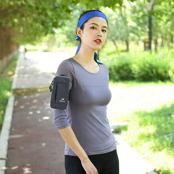 pstuiky Bolso bandolera pequeño con banda para el brazo para hombre y mujer compatible con todos los teléfonos móviles ideal para correr y caminar.