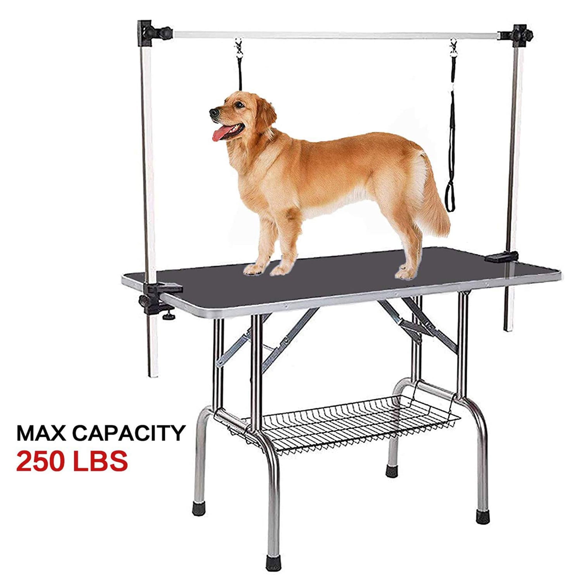 Pefilos 46" Dog Grooming Table for Large Medium Dogs and Cat Professional Portable Trimming Table with Arm/Noose/Mesh Tray Pet Grooming Table, Black Pefilos 46" Dog Grooming Table for Large Medium Dogs and Cat Professional Portable Trimming Table with Arm/Noose/Mesh Tray Pet Grooming Table, Black