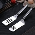 thumbnail image 3 of RV Pala para freír de acero inoxidable japonesa, pala para comedor, carne frita, huevo frito, pala para tortitas, pala para pastel, pala Teppanyaki, 2 uds., 3 of 5