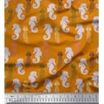 thumbnail image 1 of Soimoi Poly Georgette Fabric Jellyfish & Seahorse Ocean Decor Fabric Printed Yard 42 Inch Wide, 1 of 3