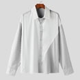 thumbnail image 3 of INCERUN Tops 2024 estilo coreano nuevo diseño de rayas irregulares para hombres blusa casual simple todo fósforo camisa de solapa de manga larga S-5XL, 3 of 5