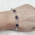 thumbnail image 2 of Garnet Gemstone Bracelet, Natural Garnet Bracelet, January Birthstone, 925 Sterling Silver jewelry, Silver bracelet, Bracelet for Wedding, Birthday Gift, Womens Bracelet Gift, Handmade Bracelet, 2 of 9