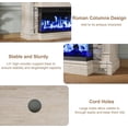 thumbnail image 5 of Vecenuy Fireplace TV Stand for TVs up to 65", Farmhouse 52"Fireplace Entertainment Center with 36" 3-Side Glass Electric Fireplace, TV Console with Open Storage Shelves for Living Room, Antique Brush, 5 of 9