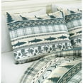 thumbnail image 3 of Chezmoi Collection Meadow 3-Piece Southwestern Cabin Lodge Comforter Set, Multicolor Pine Tree Fish Deer Explorer Mountain Printed Microfiber Bedding, Queen, 3 of 6